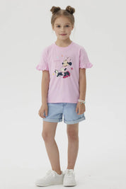 Polera Niña Mickey Y Sus Amigos Rojo