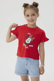Polera Niña Minnie Rojo