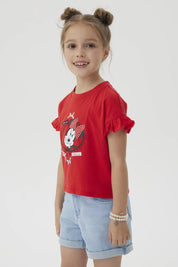 Polera Niña Minnie Rojo
