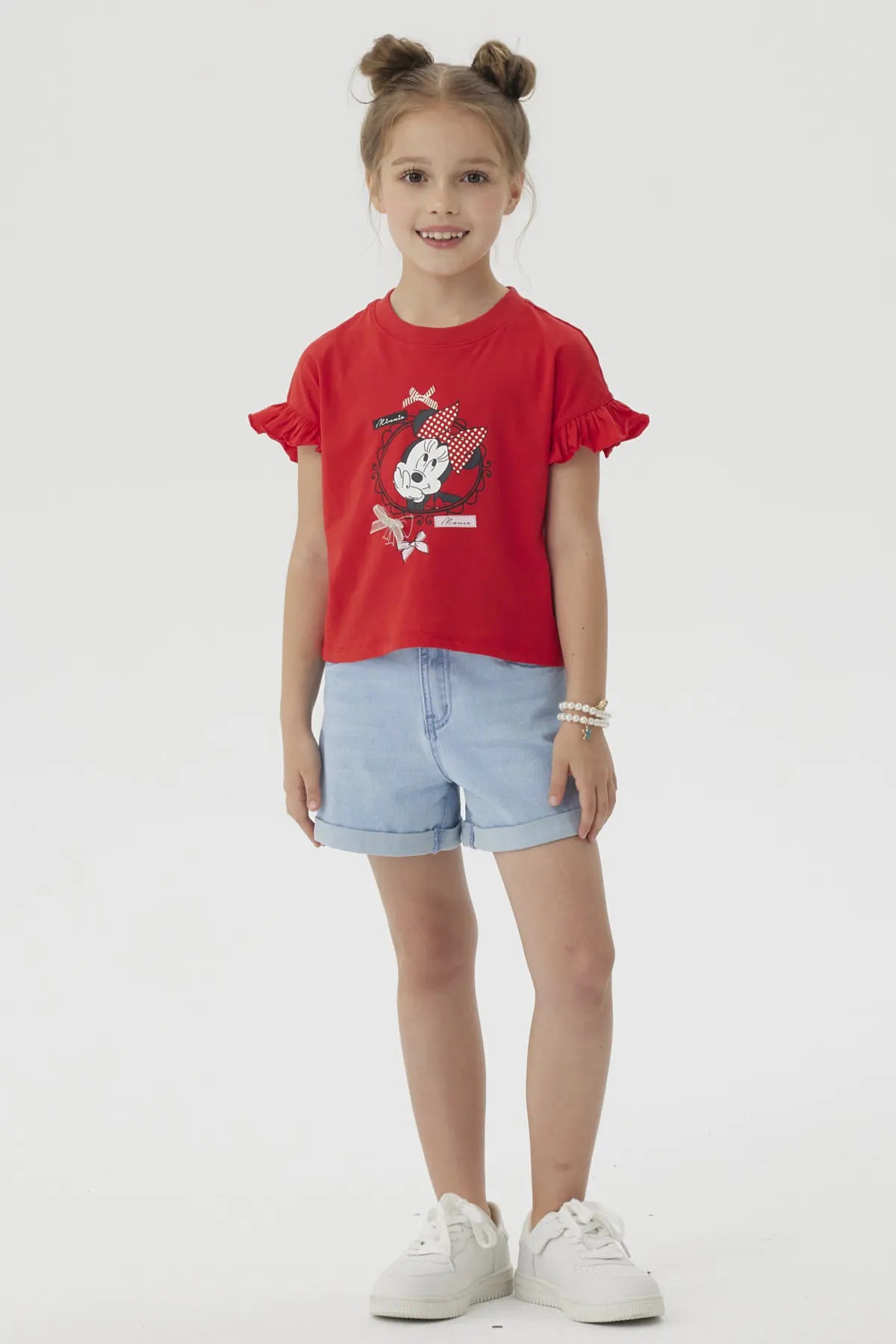 Polera Niña Minnie Rojo