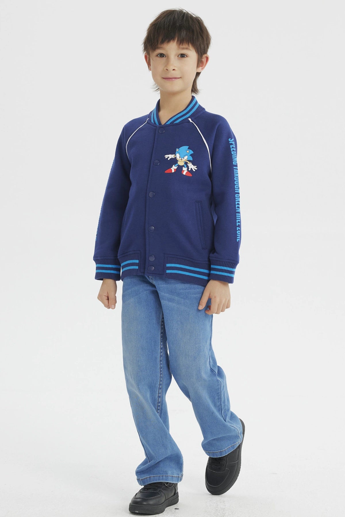 Polerón Niño Sonic Azul Marino