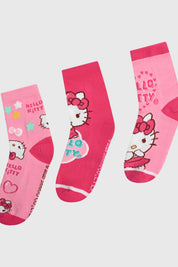 Calcetín Niña Tripack Rosado