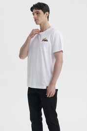 Polera Hombre Dragon Blanco