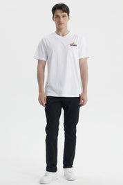 Polera Hombre Dragon Blanco