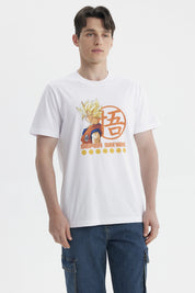 Polera Hombre Dragon Blanco