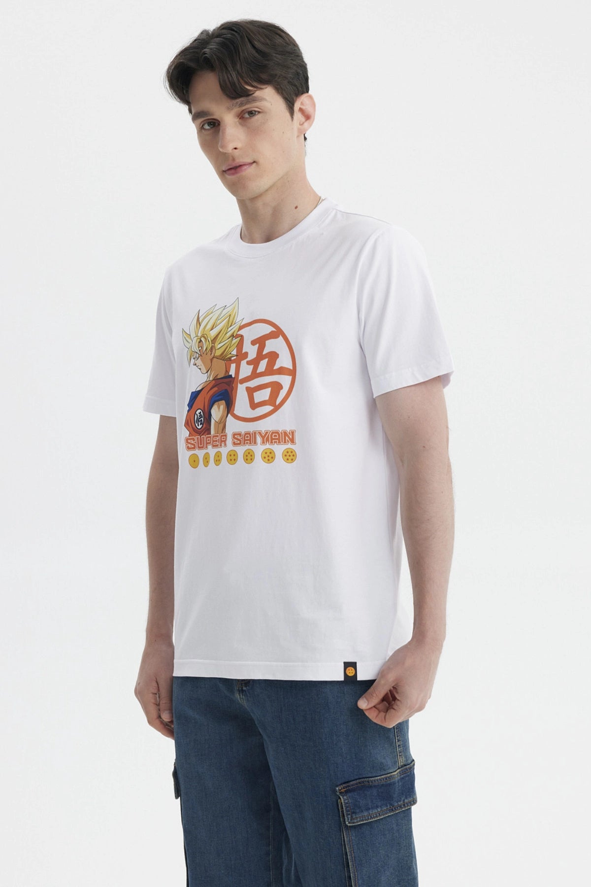 Polera Hombre Dragon Blanco