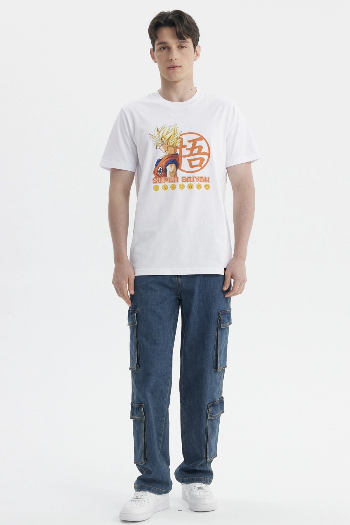 Polera Hombre Dragon Blanco