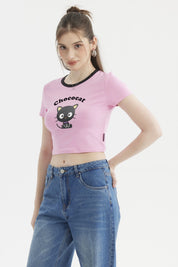 Polera Mujer Hello Kitty Rosado