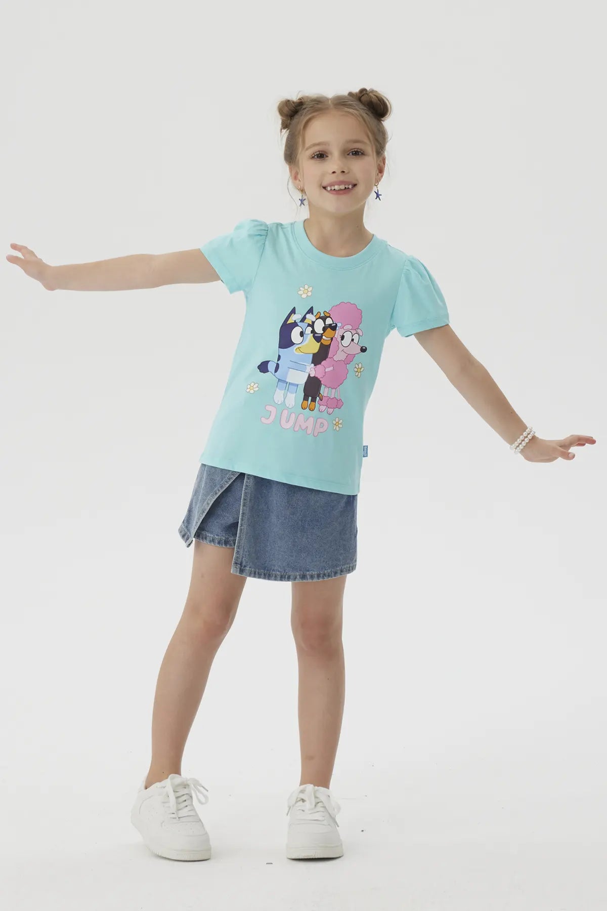 Polera Niña Bluey Turquesa