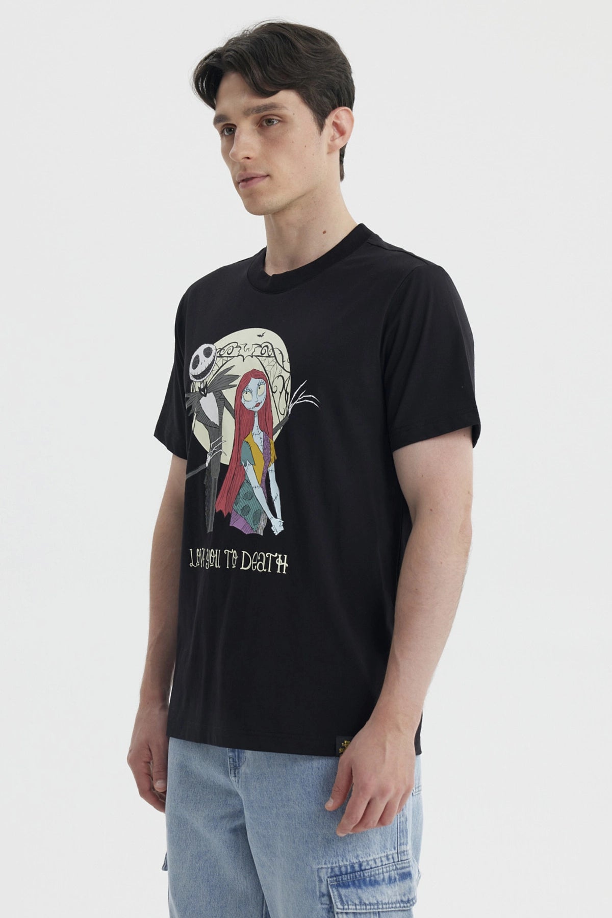 Polera Hombre Juvenil Jack y Sally Negro