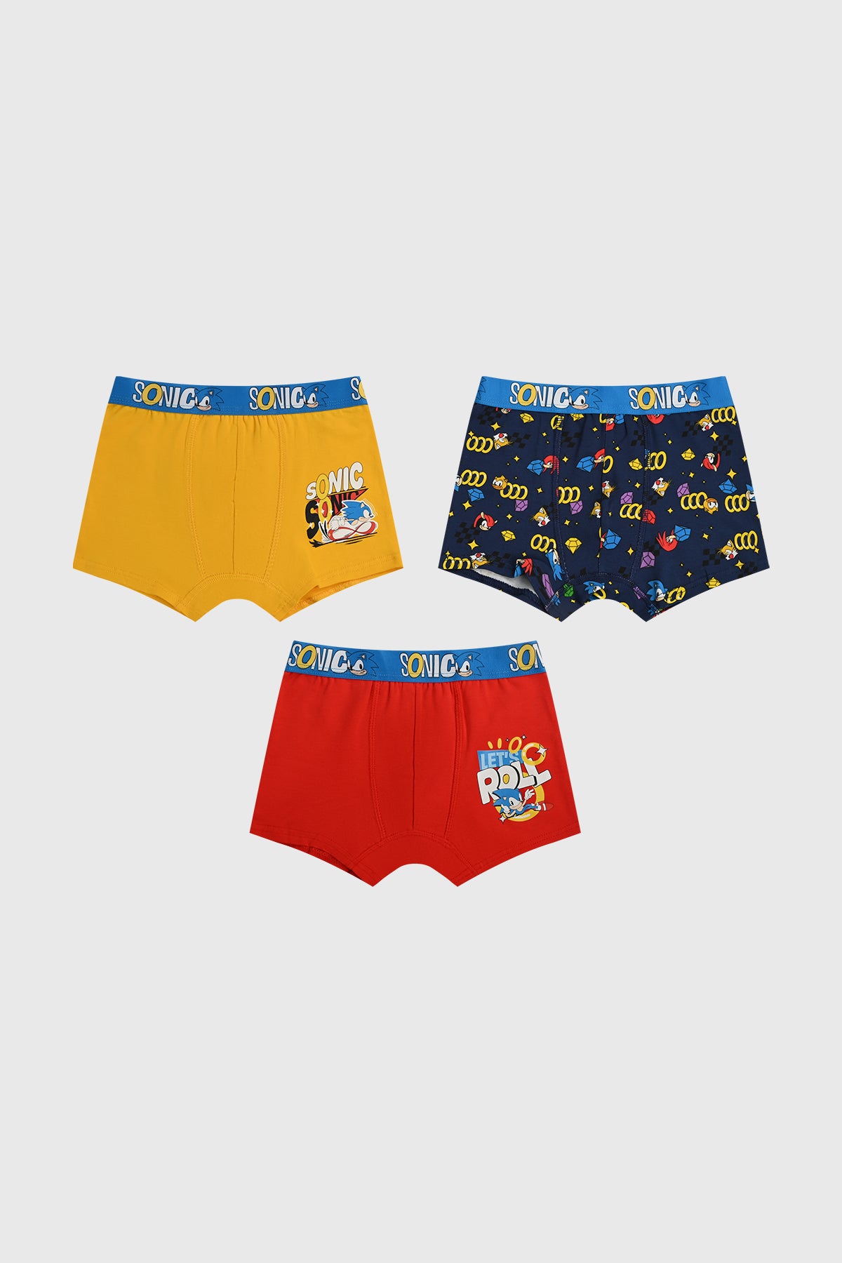 Boxer Niño Tripack Sonic Rojo