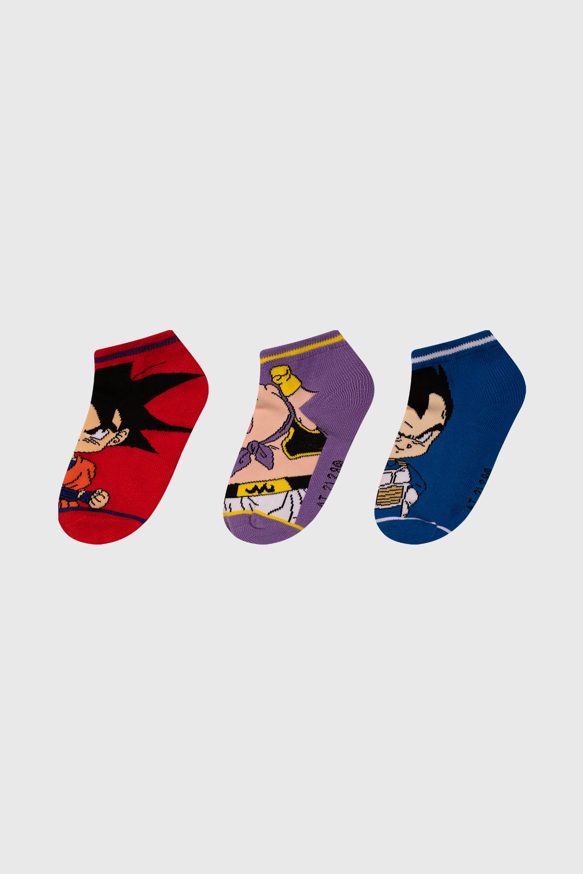 Calceta Deportiva Niño Pack3 Dragon Ball Rojo