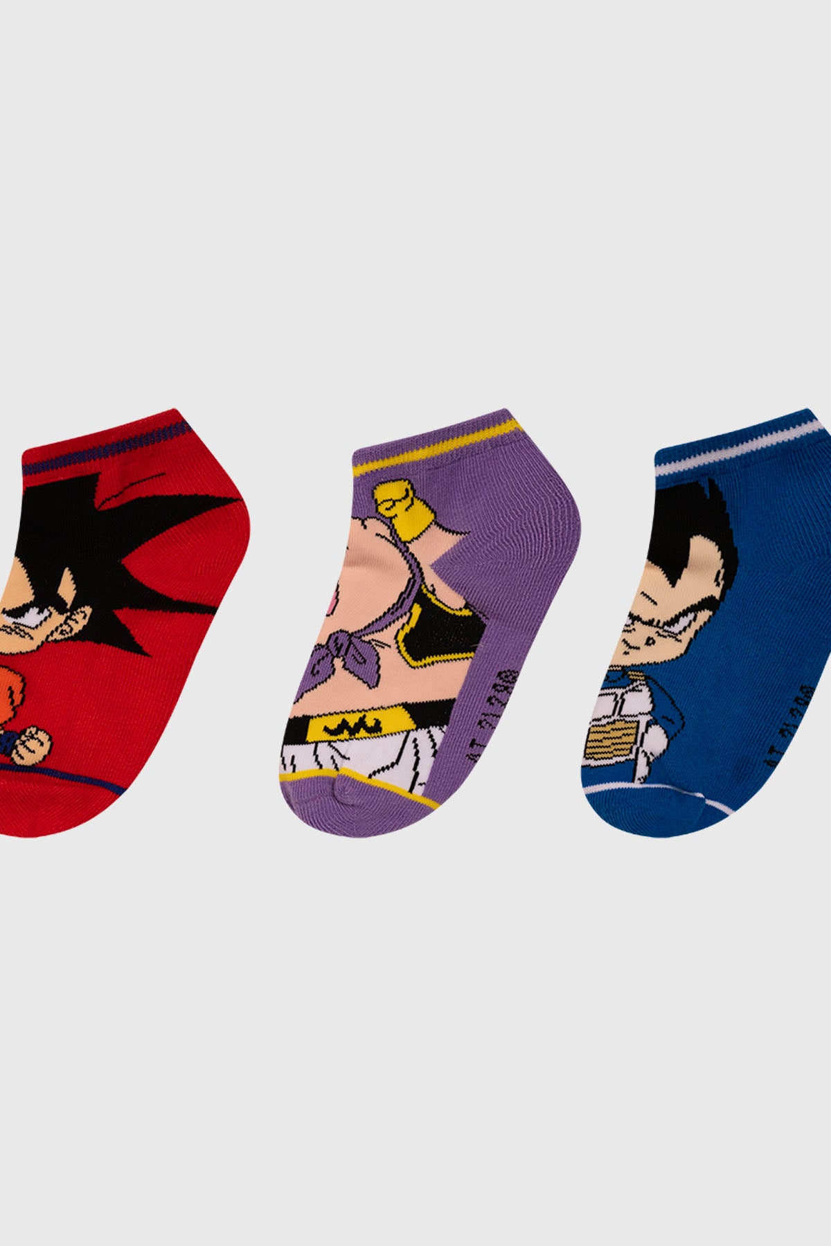 Calceta Deportiva Niño Pack3 Dragon Ball Rojo