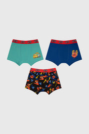 Boxer Niño Tripack Cars Azul