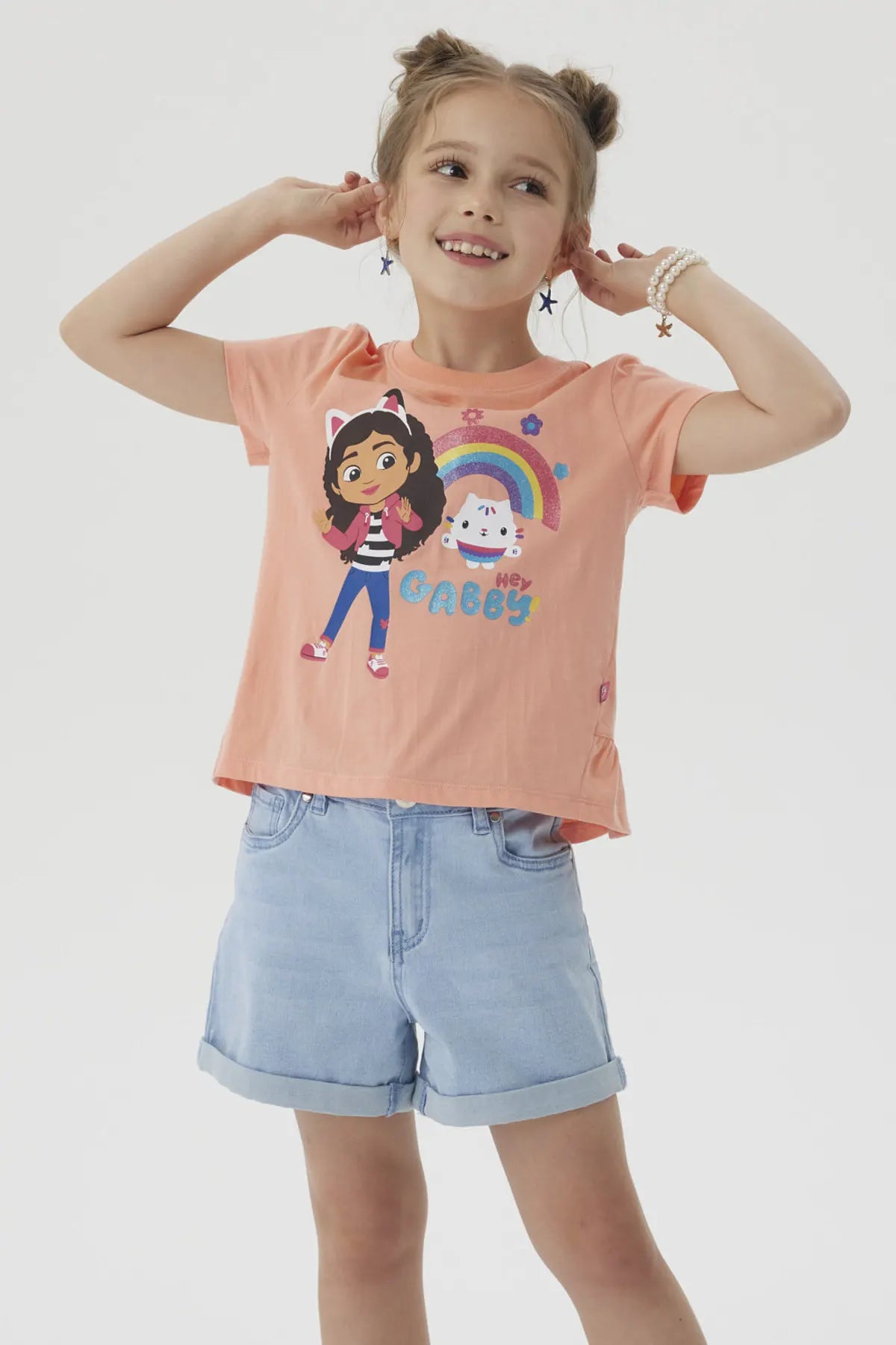 Polera Niña Gabby's Dollhouse Aqua