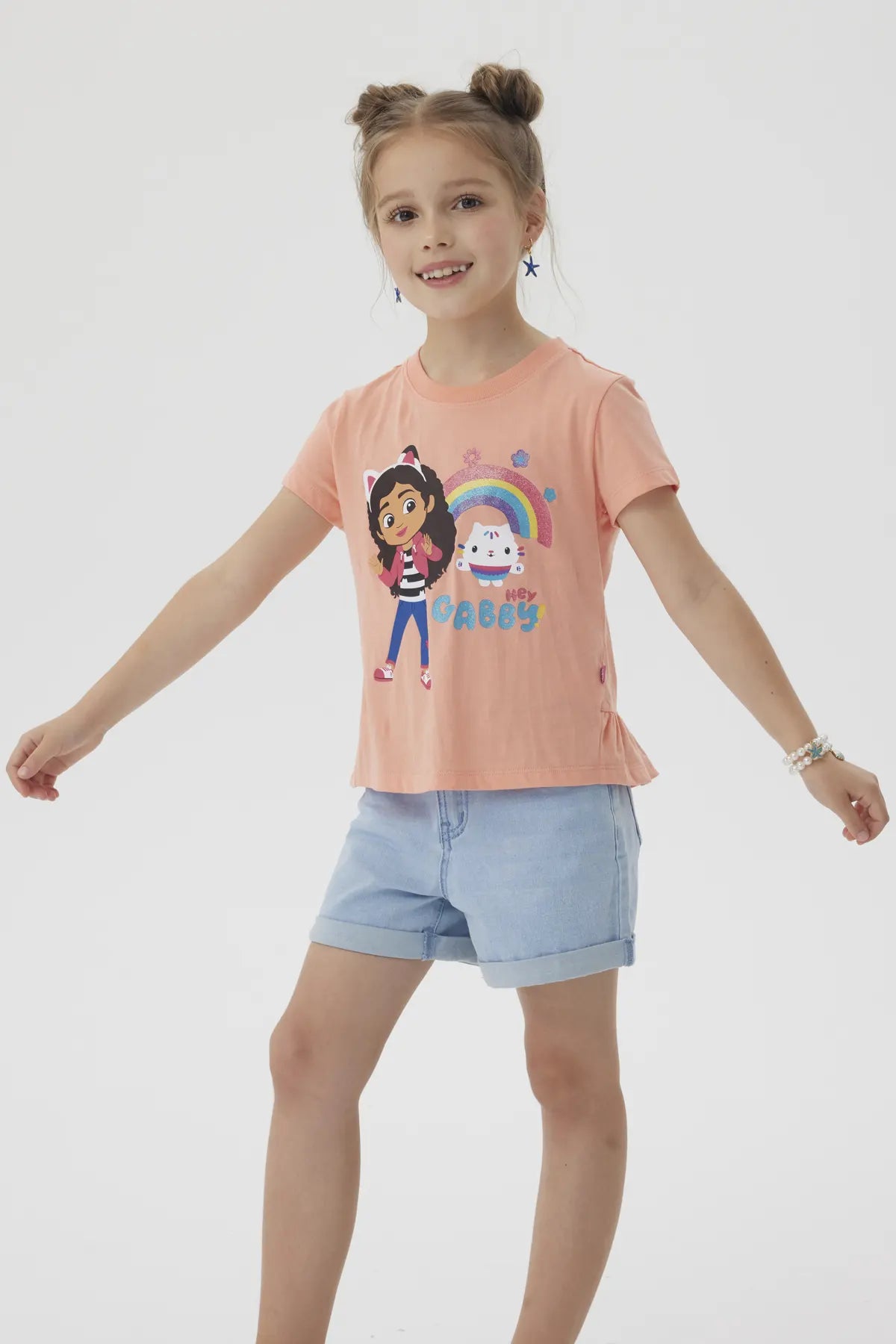 Polera Niña Gabby's Dollhouse Aqua