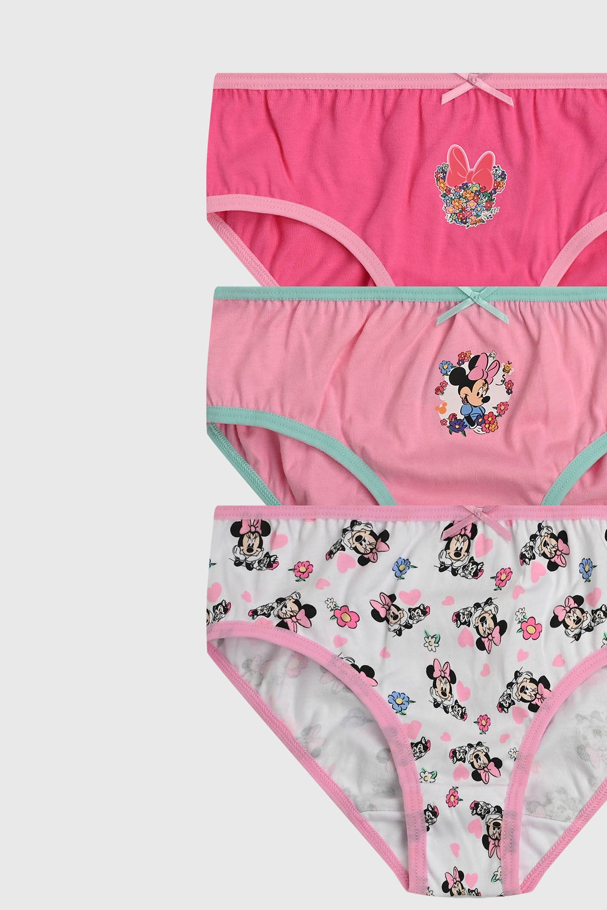 Calzón Niña Tripack Mickey Y Sus Amigos Rosado