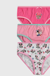 Calzón Niña Tripack Mickey Y Sus Amigos Rosado