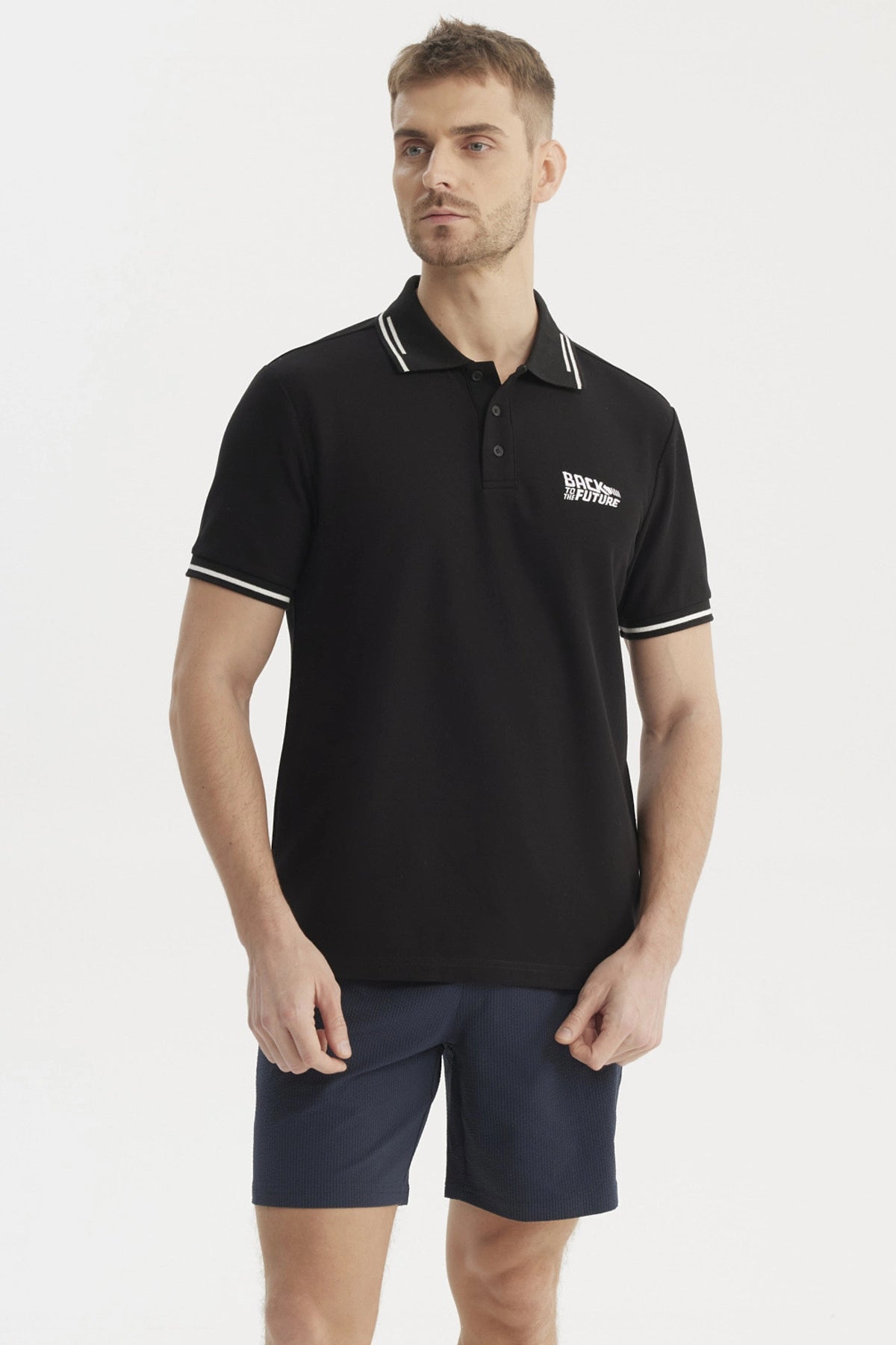 Polera Hombre Regular Negro