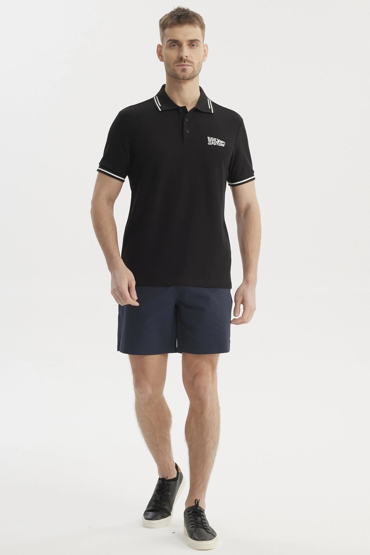 Polera Hombre Regular Negro