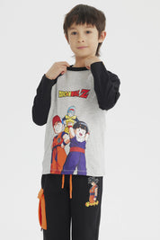 Polera Niño Dragon Ball Z Gris Melange