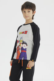 Polera Niño Dragon Ball Z Gris Melange