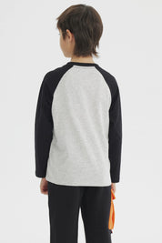 Polera Niño Dragon Ball Z Gris Melange