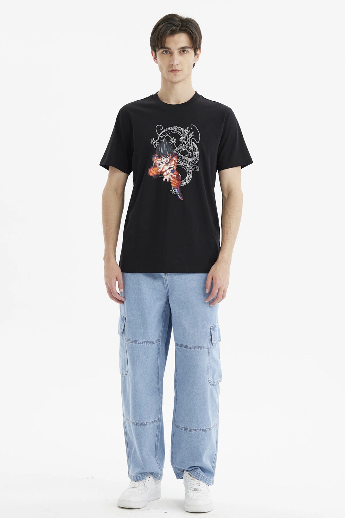 Polera Hombre Dragon Negro