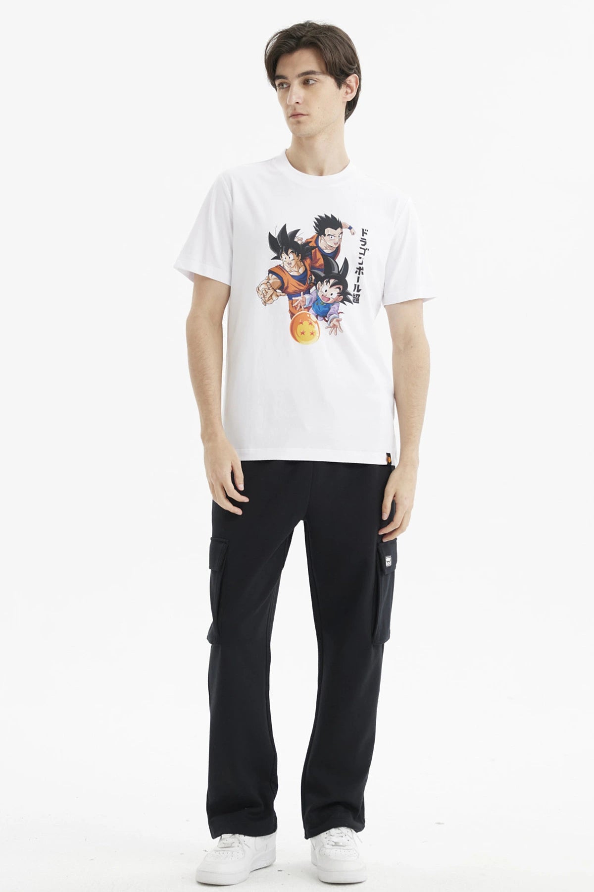 Polera Hombre Dragon Blanco