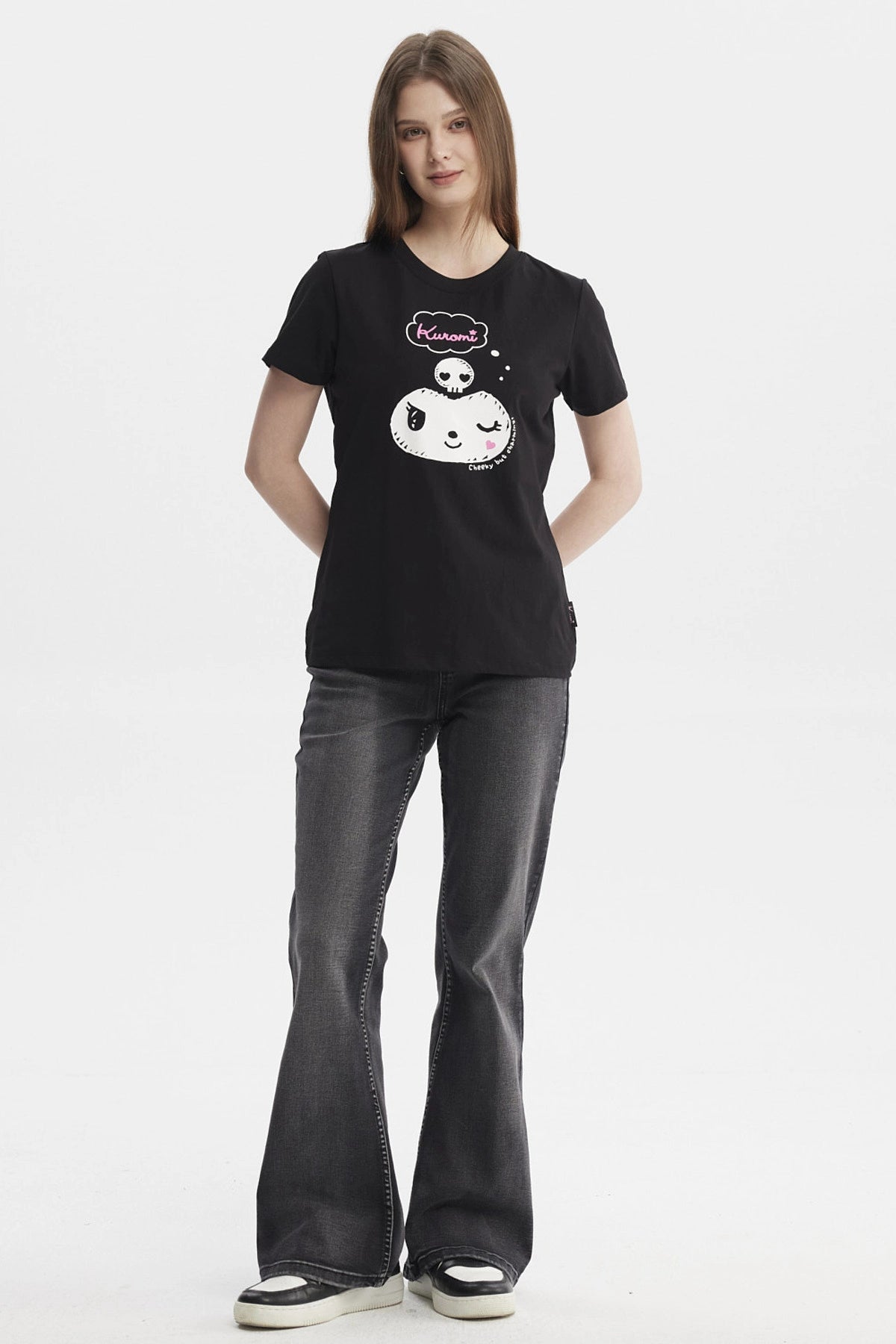 Polera Mujer Kuromi Negro