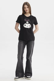 Polera Mujer Kuromi Negro