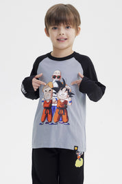 Polera Niño Dragon Ball Gris