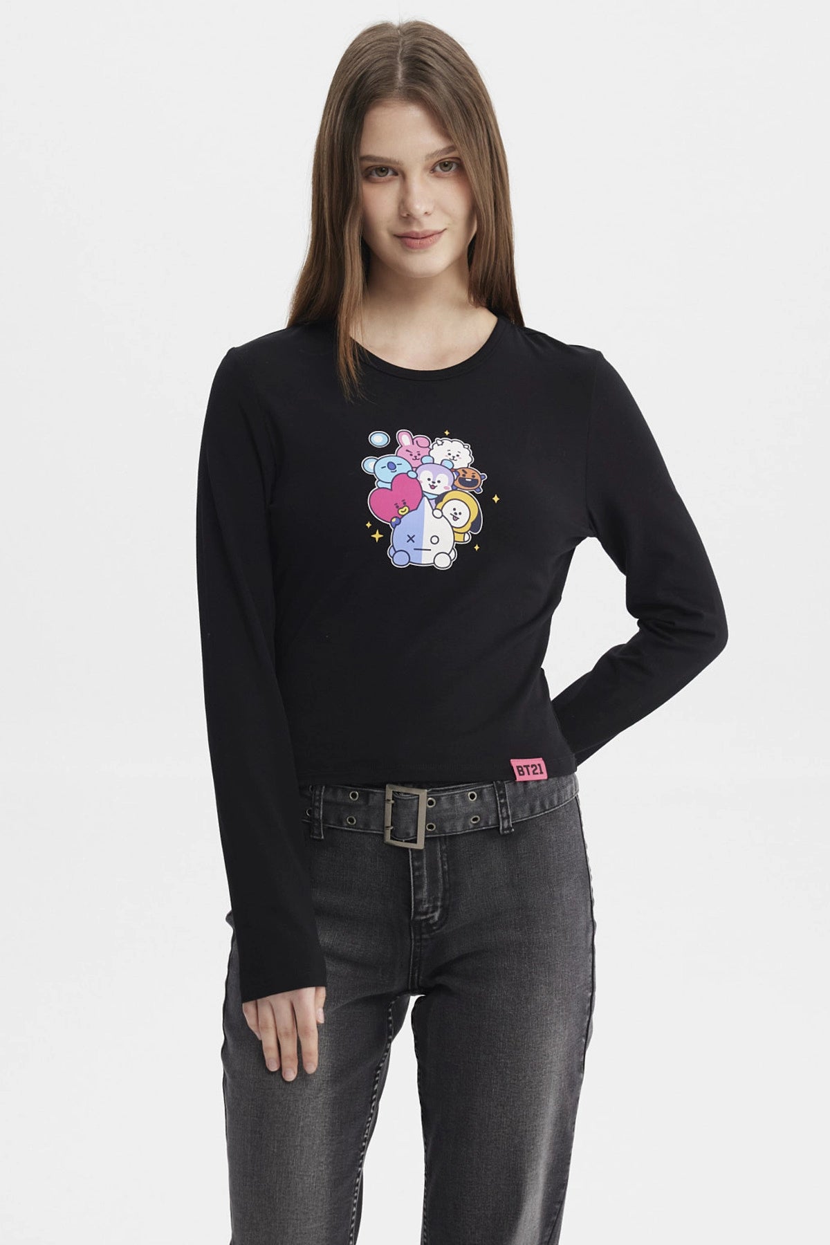 Polera Mujer Bt21 Negro