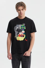 Polera Hombre Print Frontal Dragon Ball Negro