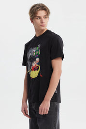 Polera Hombre Print Frontal Dragon Ball Negro