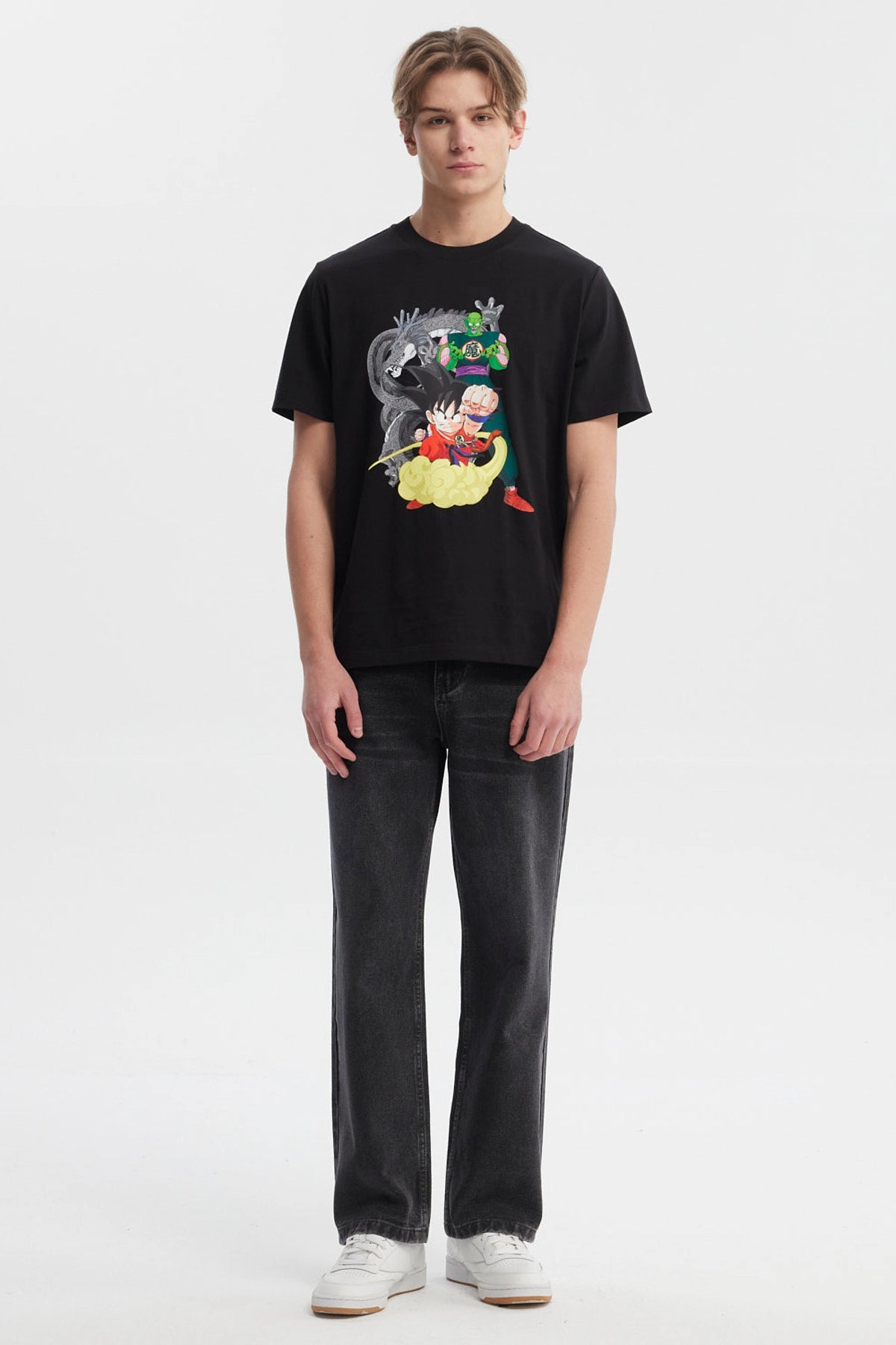 Polera Hombre Print Frontal Dragon Ball Negro