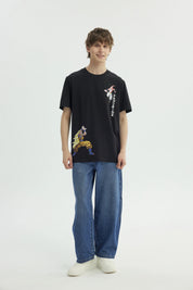 Polera Hombre Dragon Negro