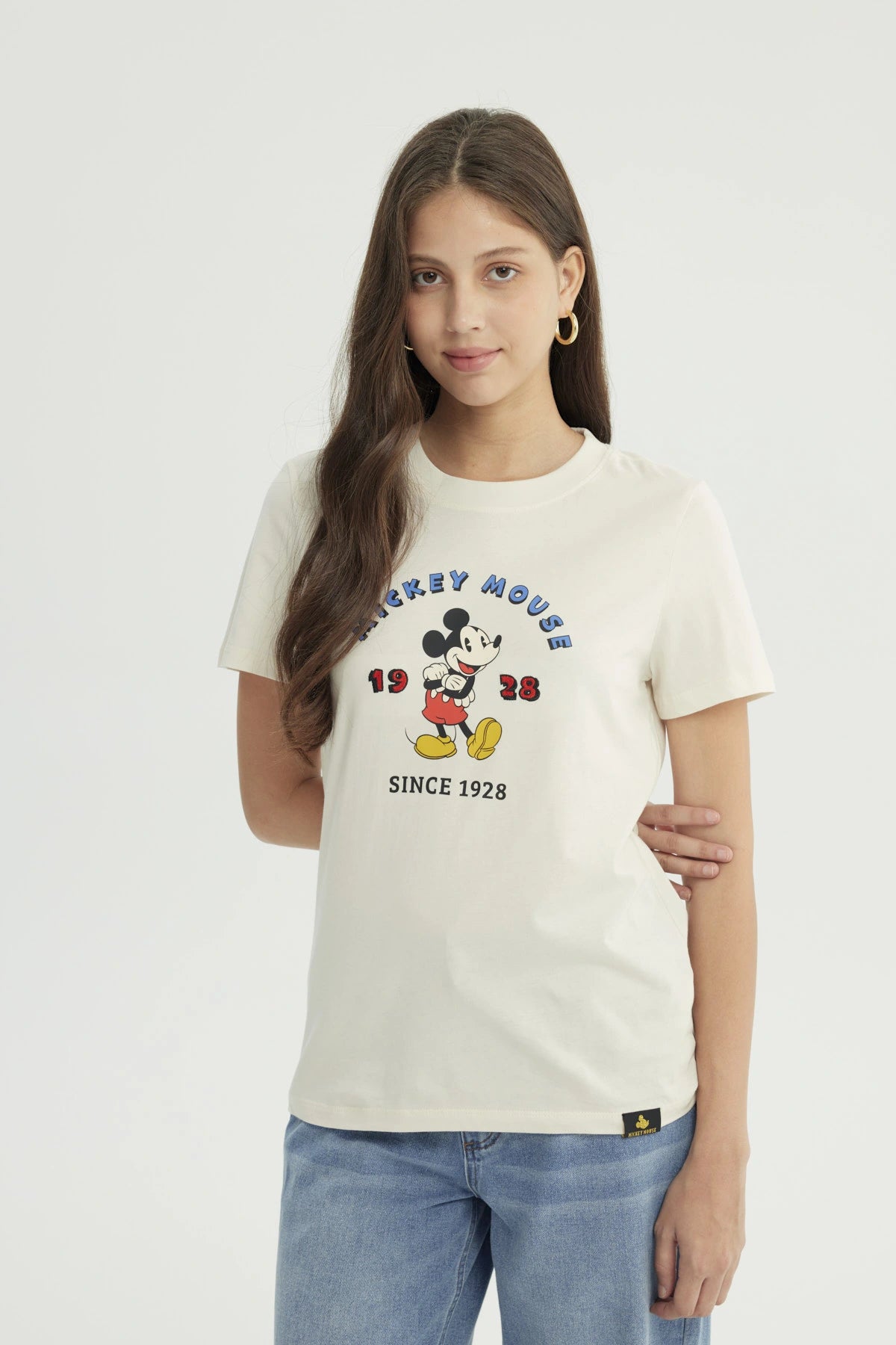 Polera Mujer Mickey Beige