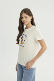 Polera Mujer Mickey Beige