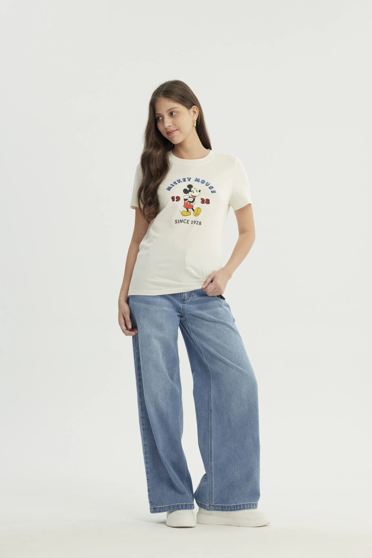 Polera Mujer Mickey Beige