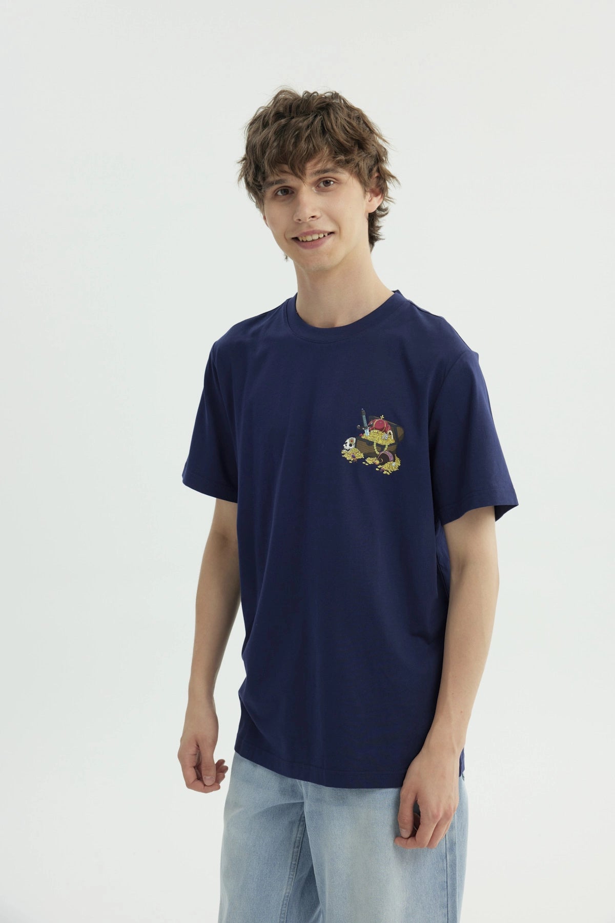 Polera Hombre One Piece Azul Marino