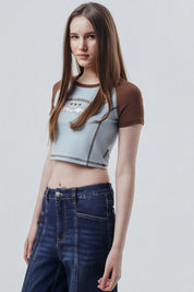 Polera Mujer Slim Fit Celeste