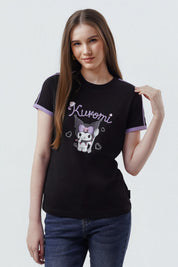 Polera Mujer Kuromi Negro