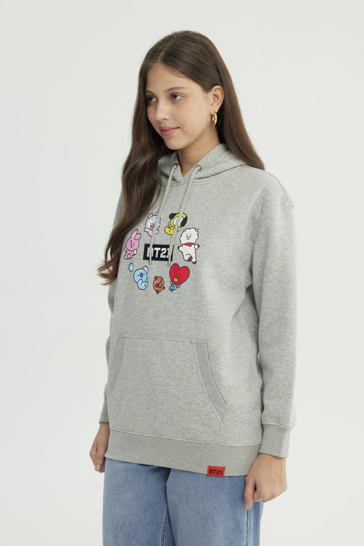 Polerón Mujer Clásico Gris Melange
