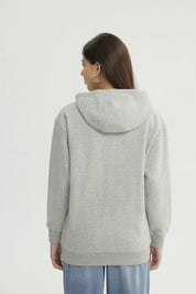 Polerón Mujer Clásico Gris Melange