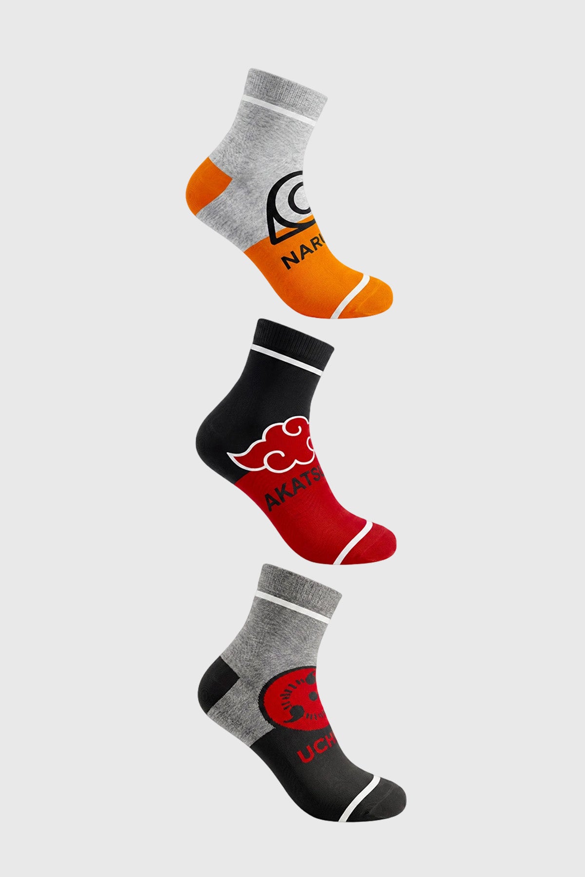 Calceta Deportiva Hombre Tripack Naranjo