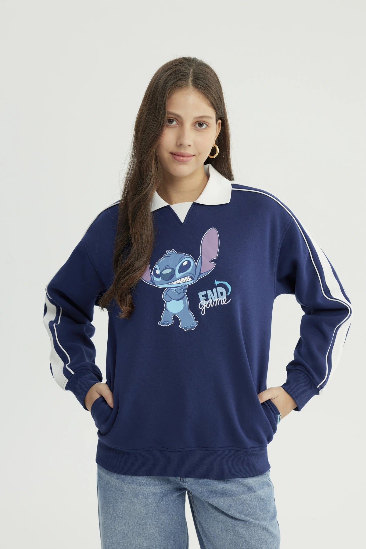 Polerón Mujer Lilo & Stitch Azul Marino