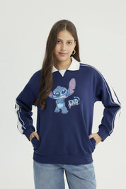 Polerón Mujer Lilo & Stitch Azul Marino