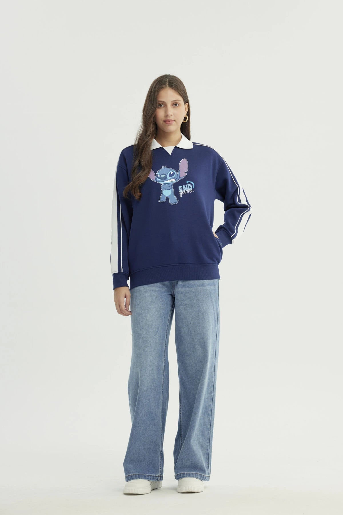 Polerón Mujer Lilo & Stitch Azul Marino