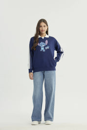 Polerón Mujer Lilo & Stitch Azul Marino